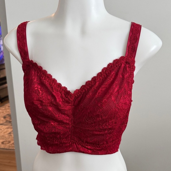 Cosabella Small Never Say Never Super  Curvy Sindoor Red Lace Bralette - Picture 1 of 4